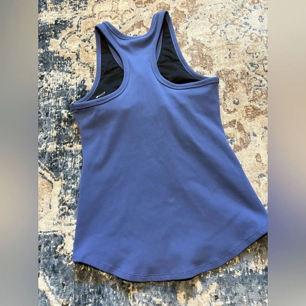 Zella Anytime Rib Racerback Tank Top Medium - Picture 6 of 6